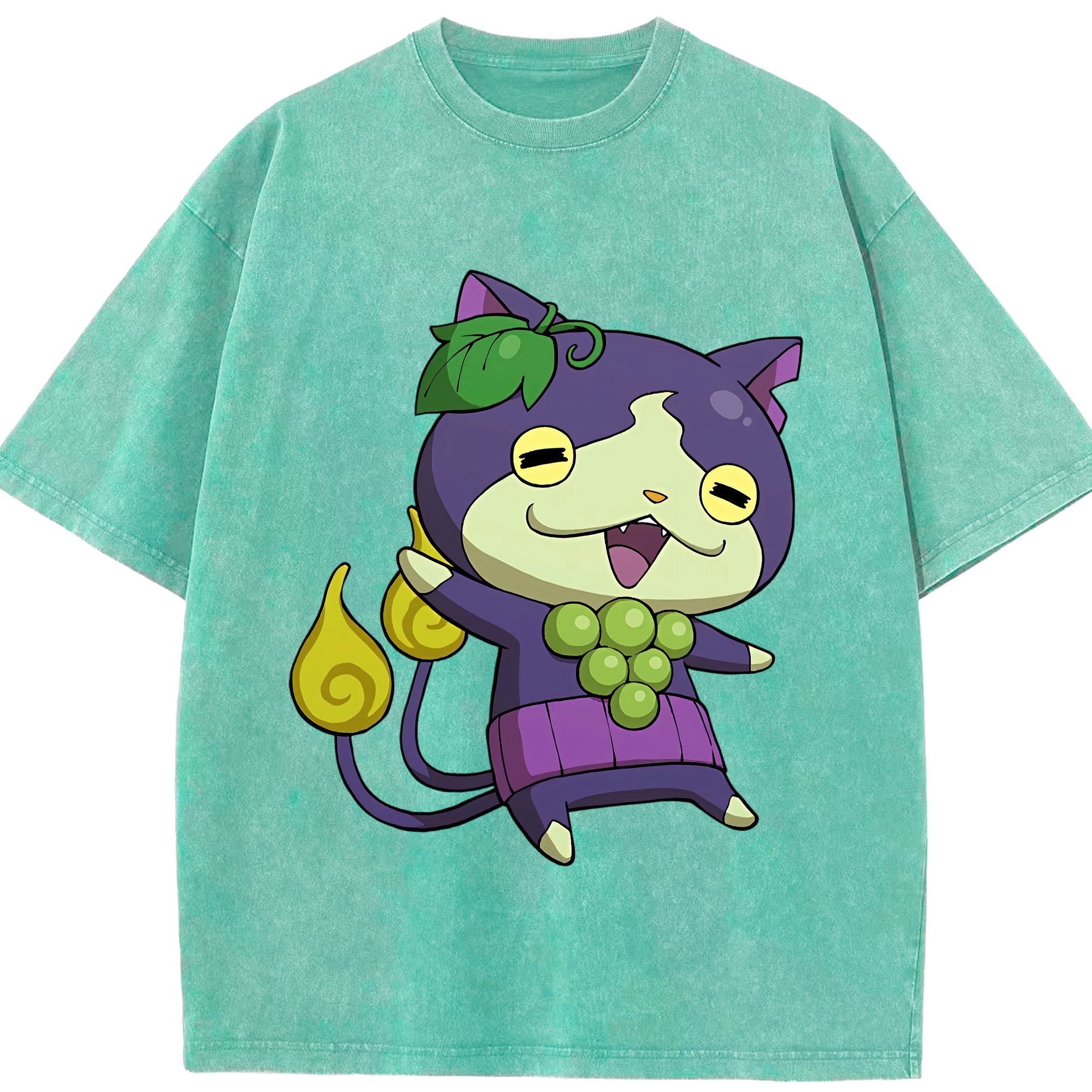 （画像用） 妖怪ウォッチ Yo-kai Watch 綿100% ヴィンテージ風 半袖Tシャツ（フロントプリント）